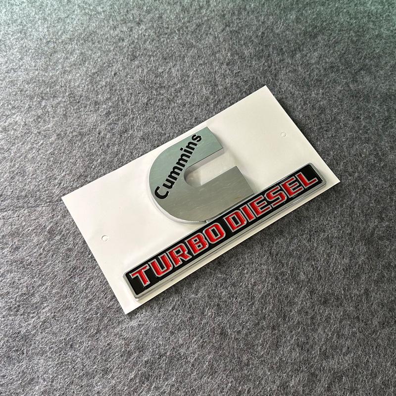 Compatible Dodge Pickup Stickers: RAM 1500, 2500 & CUMMINS Logos, ABS Side Badges.