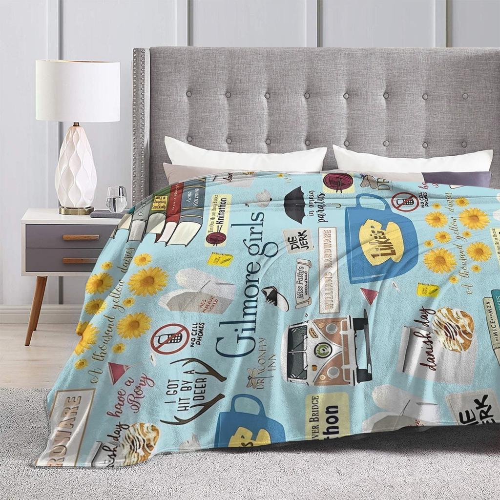 Coperte Plaid in Flanella con Motivo del Film Gilmore Girls Coperte per Casa Auto Tappeto da Letto Super Morbido,