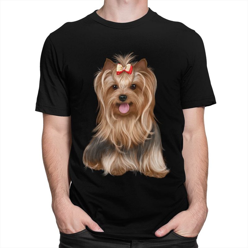Custom Yorkshire Terrier Yorkie Dog T Shirt for Men Tshirt Tees Tshirts