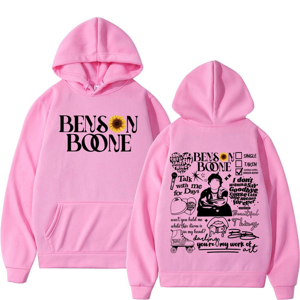 Benson Boone American Heart Tour 2025 Hoodies Men Women Fashion Hip Hop Hoodies Fans Gift Oversized Vintage Jerseys