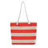 Chic Striped Canvas Tote Bag - Large Capacity for Shopping & Beach