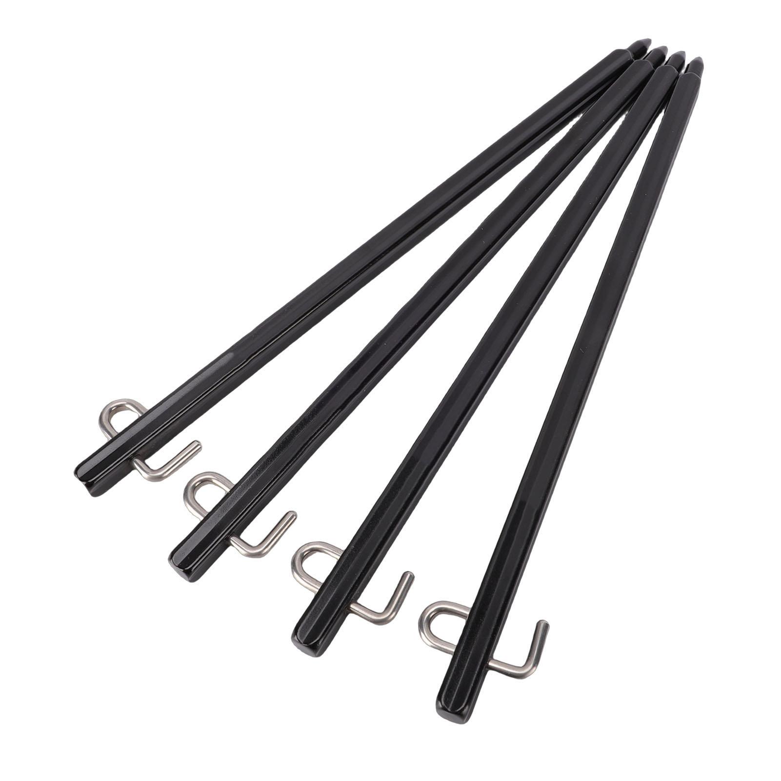 Heavy Duty Aluminum Alloy Tent Ground Stakes with Reinforced Hook, 11.02 Inch for Awning