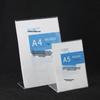 Double-Sided Acrylic Table Card Stand - T-Shaped Transparent 3D Display for Menus and Price Lists