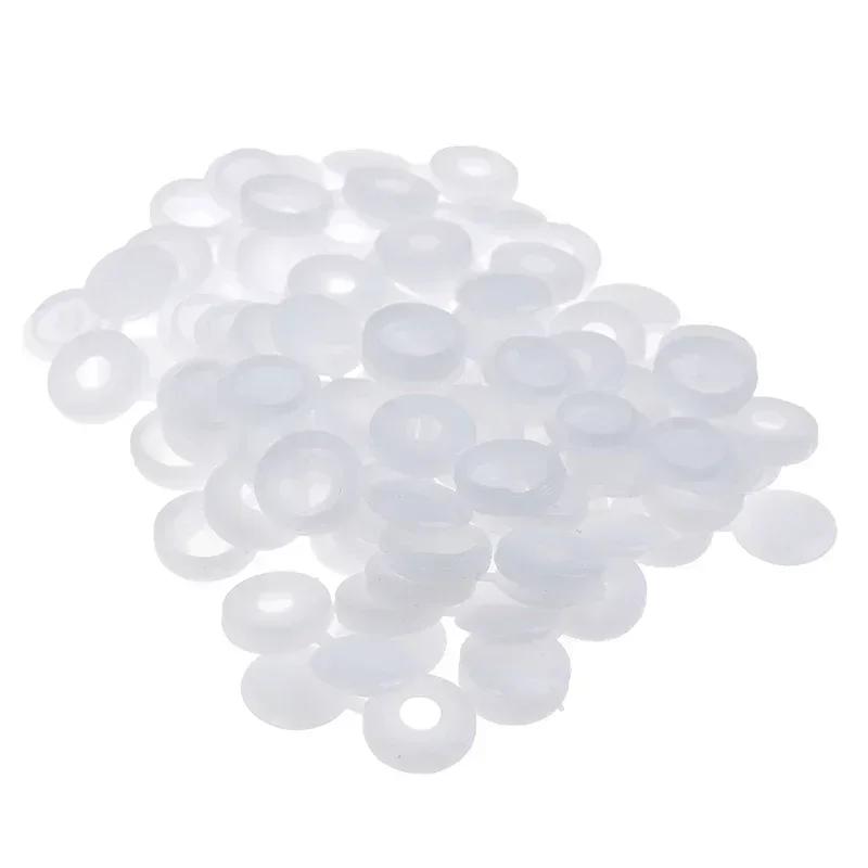 100Pcs Hinged Plastic Screw Cap Cover Nuts Fold Snap Protective Cap Button Screw Wood Furniture Decorative Nuts Bolts Hardware