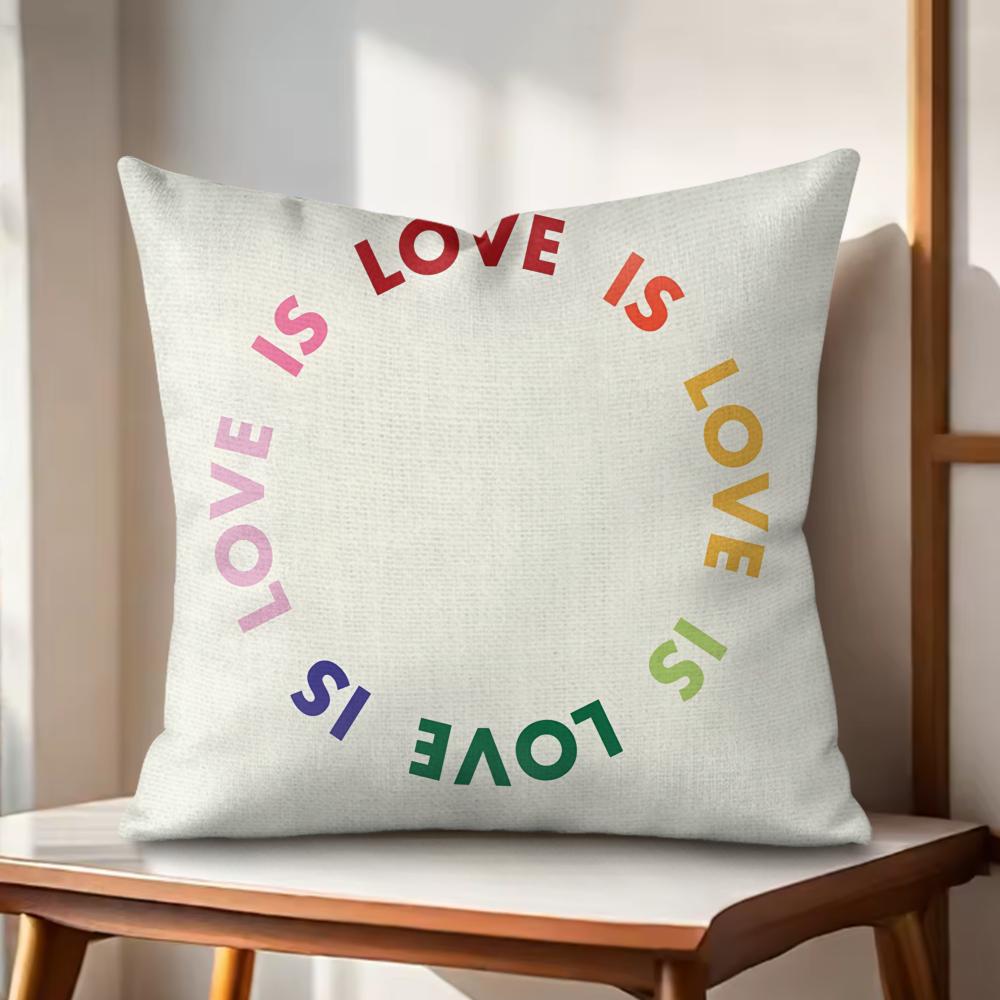 

Funny lgbt Cushion Cover Natural Linen Organic Fabric DoubleSided Printing Couch Pillow Covers Home Decor 30x30cm