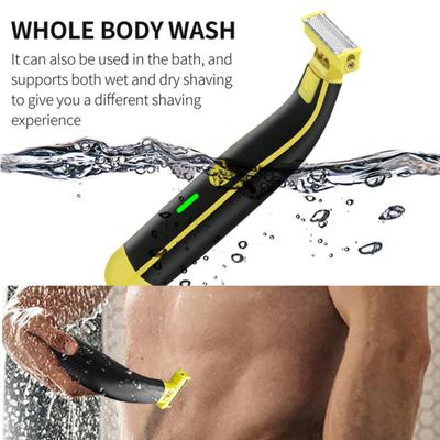 Rasoir électrique pour hommes avec 4 peignes de guidage, brosse, mini rasoir de voyage rechargeable et étanche, tondeuse à barbe portable, outil d'élimination des cheveux, cadeau pour père et petit ami