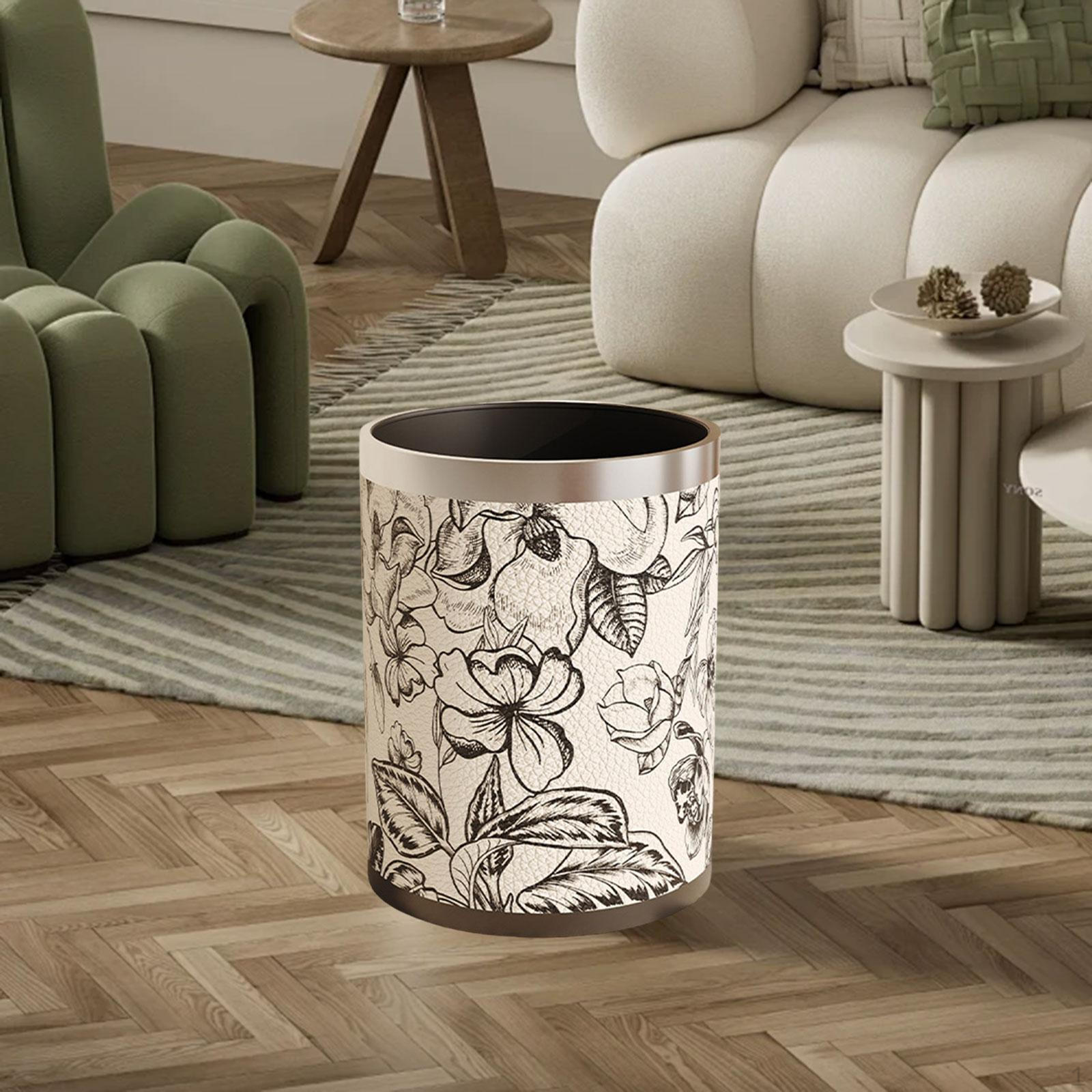 

Мусорное ведро из искусственной кожи в американском стиле для ванной, спальни, общежития, кухни, офиса Style C