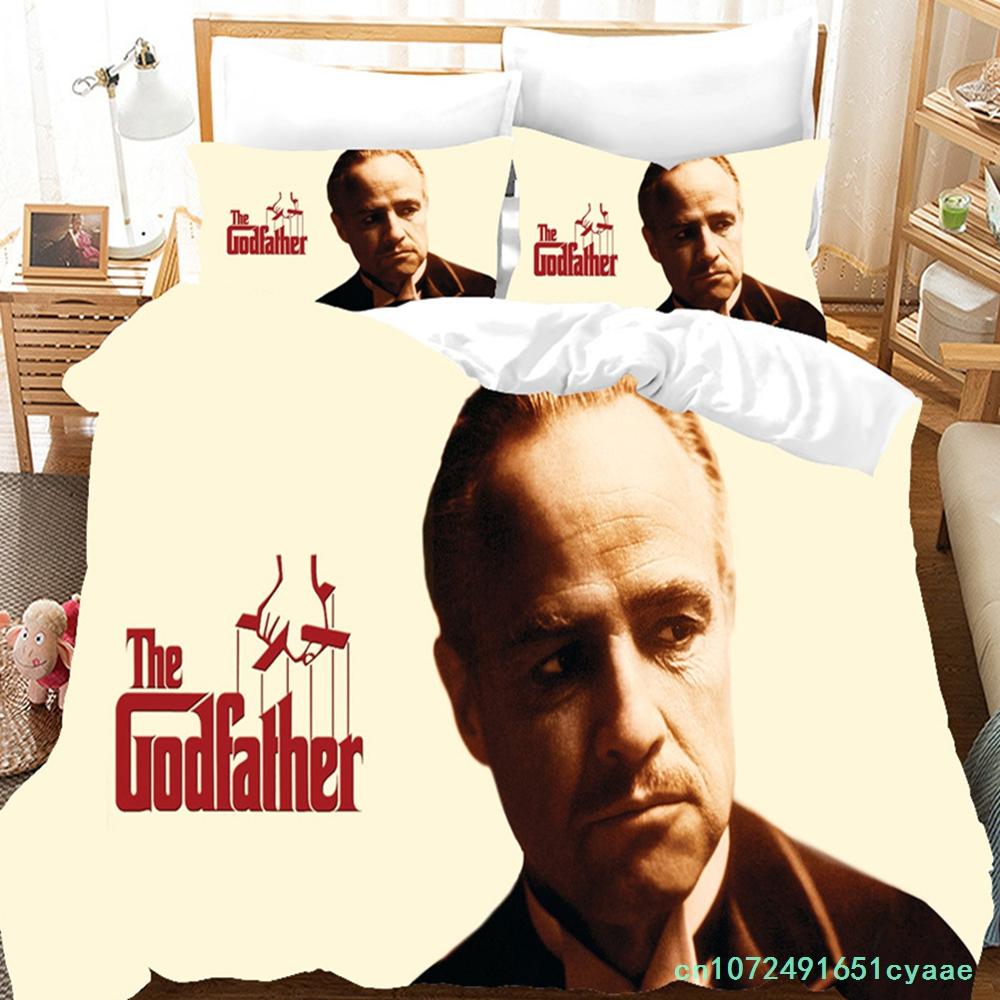 Godfather Bedding Set Single Twin Full Queen King Size Gangster Boss Bed Set Aldult Kid Bedroom Duvetcover Sets 3D Print 011
