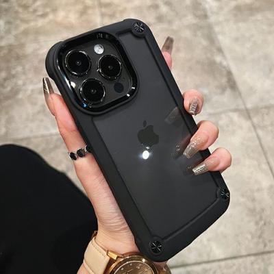 Luxusní Odolné Nárazuvzdorné Pouzdro pro iPhone 16 15 14 13 12 11 Pro Max 16Plus Silikonový Nárazník Průhledný Tvrdý Zadní Kryt