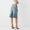 IHUASU Sommer Urban Casual Lässige Gewaschene Lockere Damen Denim Midilänge Hose