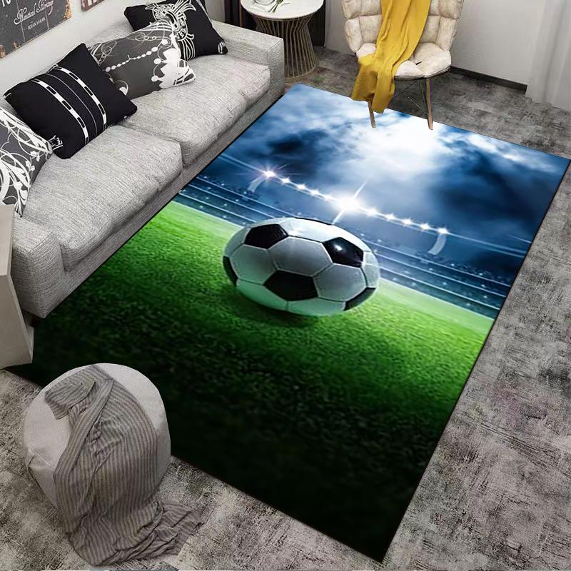 Soccer Ball Stadium Design Carpet for Bedroom Living Room Decor Suitable for use as an anti-slip for living room bedroom sofas