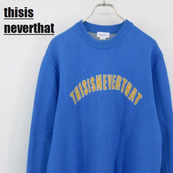

[USED] This Is Never That Jacquard Knit Sweater, Size Small, Blue
