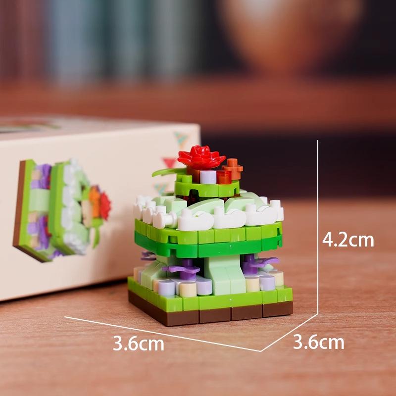 Lego-Compatible Birthday Cake Building Set: Swiss Roll Toy for Kids - Perfect June 1st Gift