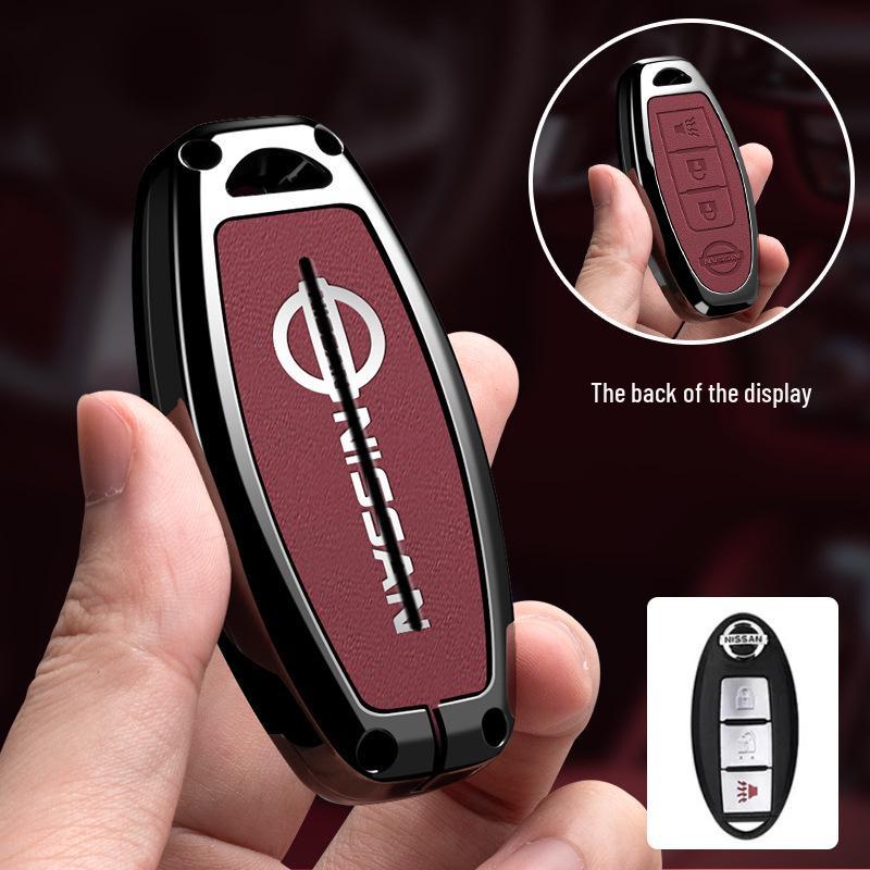 Metal Keychain Cover for Nissan Qashqai, X-Trail, Tiida, Kicks, Murano, Sylphy, Terra