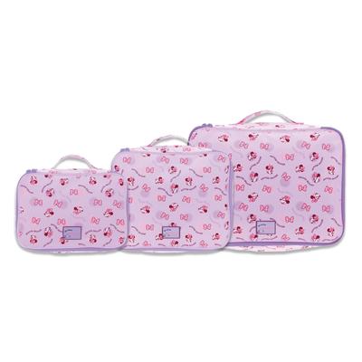 Marushin Travel Pouch Disney Minnie Pastel Polka Dot Convenient Character 2335070800 3-Piece Set, Mouse, Design, Design,