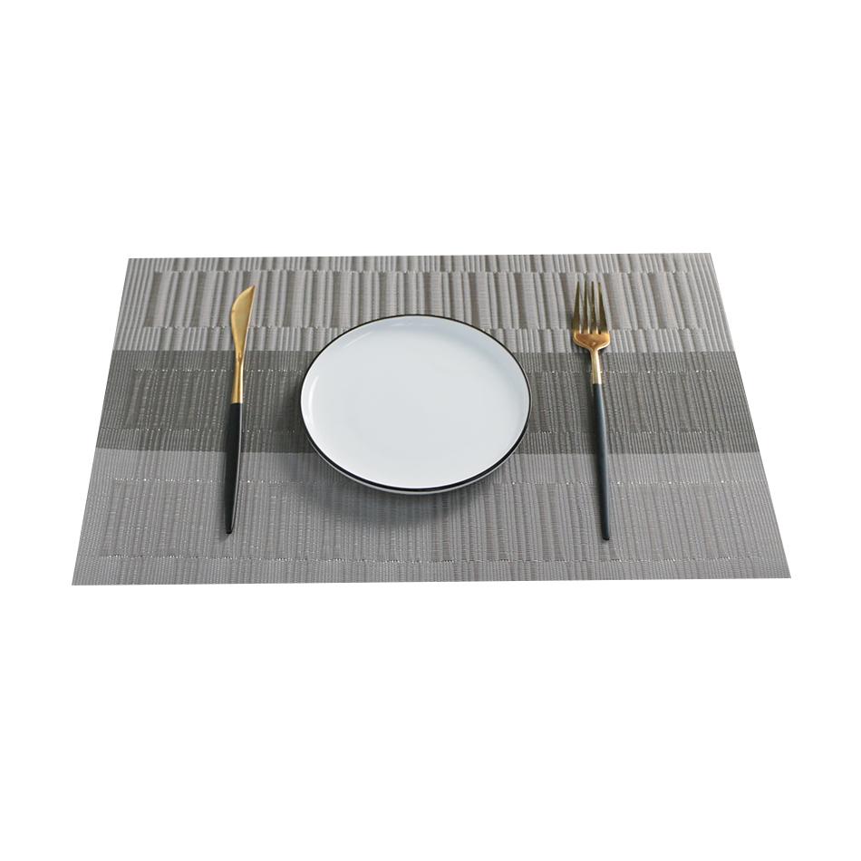 Set of 4 Placemat Table Durable Waterproof Woven Vinyl Easy To Clean Heat Resistant WiWipeable For Dining Kitchen Wedding Decor
