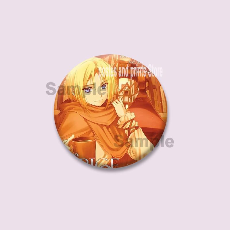Cute Anime Spice and Wolf Enamel Badges Cartoon Manga Brooches for Backpacks Clothing Jewelry Accessories Circular Lapel Pins