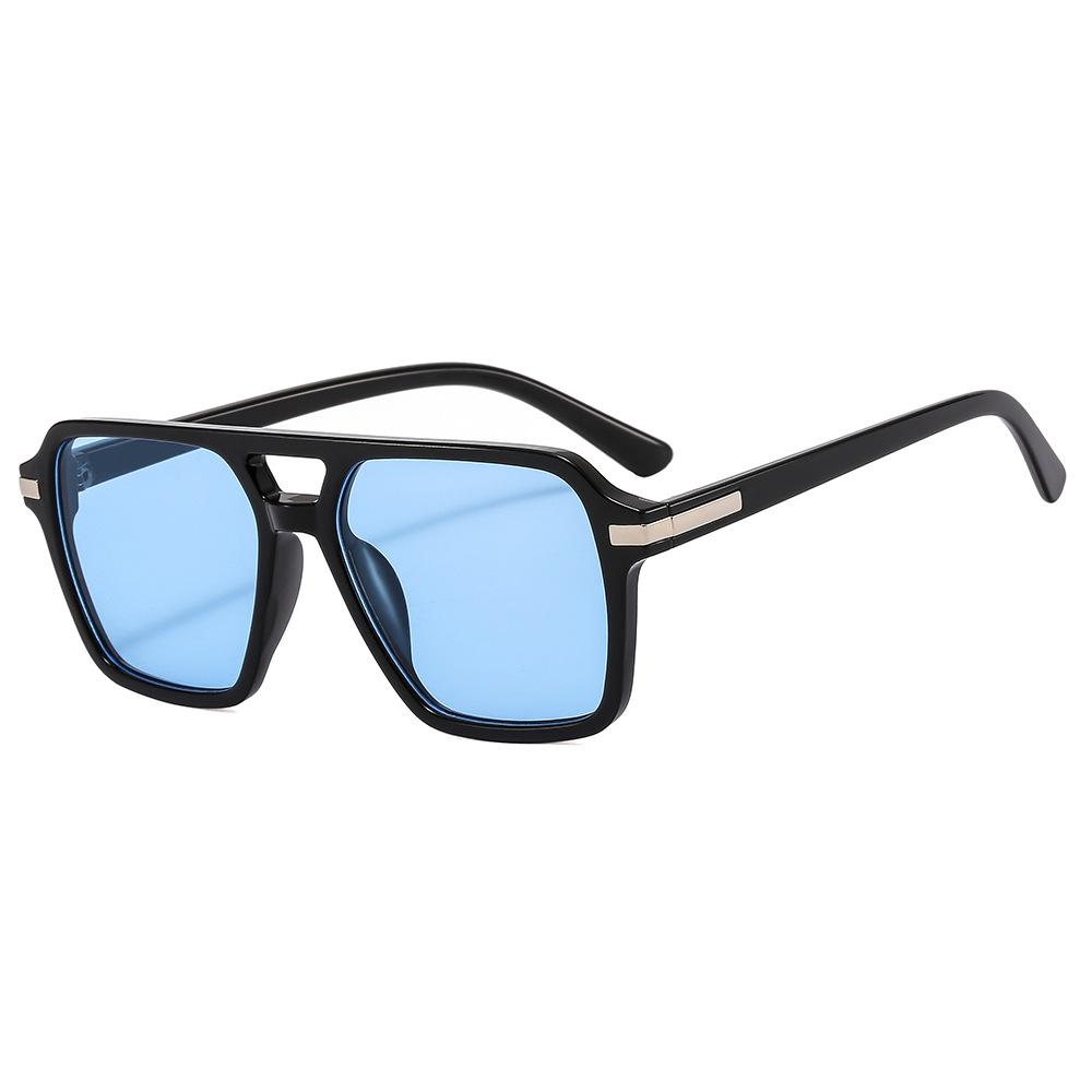 Vintage Square Sunglasses Women Retro Double Beam Sun Glasses Female Mirror Eyewear Fashion Designer Brand Rivet