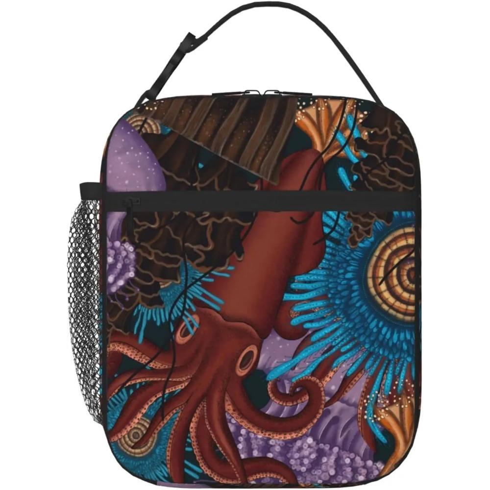 Motorcross American Flag Lunch Bag for Mens Womens Insulated Reusable Lunch Box with Adjustable Shoulder Strap