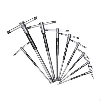Sliding T Handle Allen Key Wrench Set Versatile AntiSlip Bike Repair Tools Kit Rotate Sleeve for