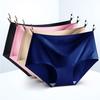 Plus Size Mid-Waist Ice Silk Triangle Briefs for Women