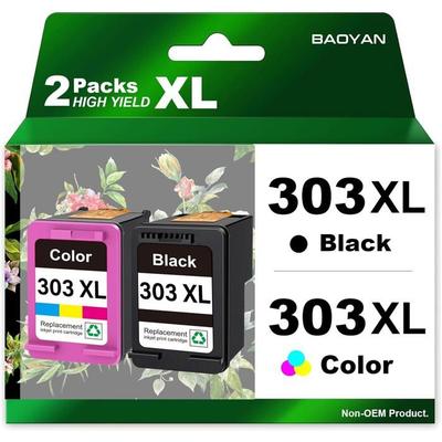 Cartuchos de tinta - SWAPY - 303 XL - Negro y Color - Compatible HP Envy Photo - Paquete de 2