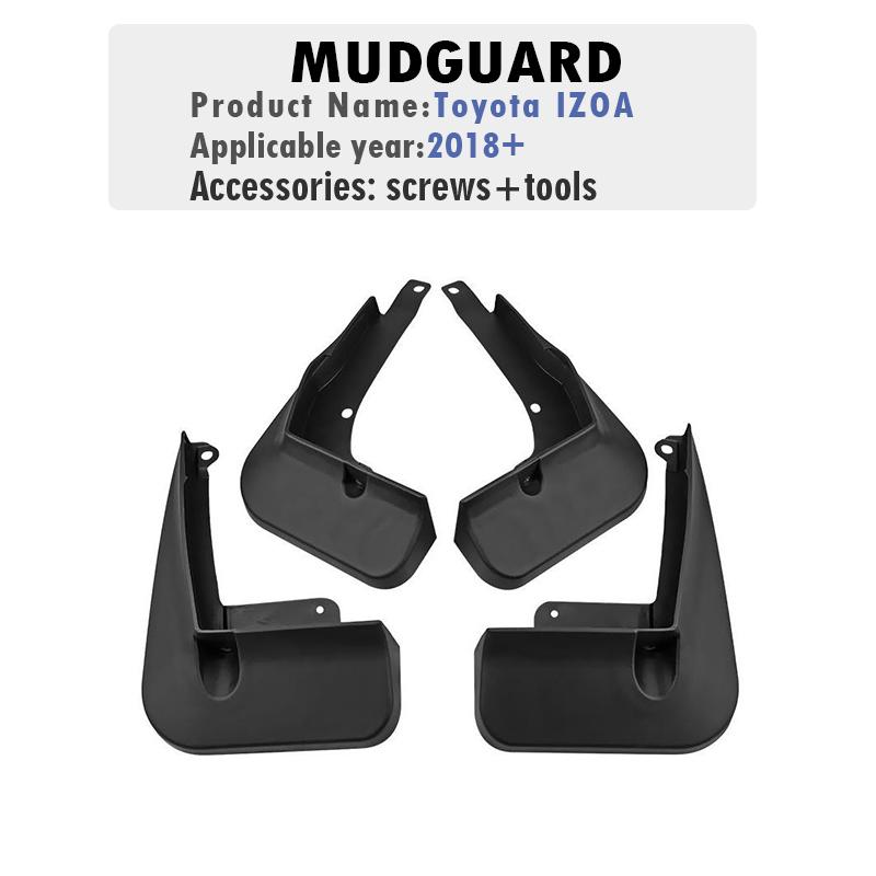 4x For Toyota IZOA Mudguard Fender Mud Flaps Guards Splash Mudflaps Car Accessories Front and rear wheels 2018 -on IZOA