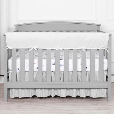 Bebek Yatağı Korkuluk Kılıfı - Düz Renk, Güvenlik Isırmayı Önleyici, Polyester, Zımparalanmış Yüzey, Uzun Kenar, Tek Parça