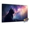 Space Kitty Magic Party Game Mat Durable Rubber for MTG&TCG Games 35X60cm Mouse Pad Offices Desk Mats Party Friendly Design