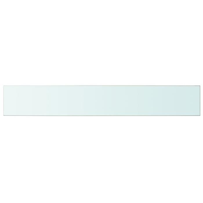 VidaXL Panneaux d'étagère 2 pcs Verre Transparent 100 x 15 cm