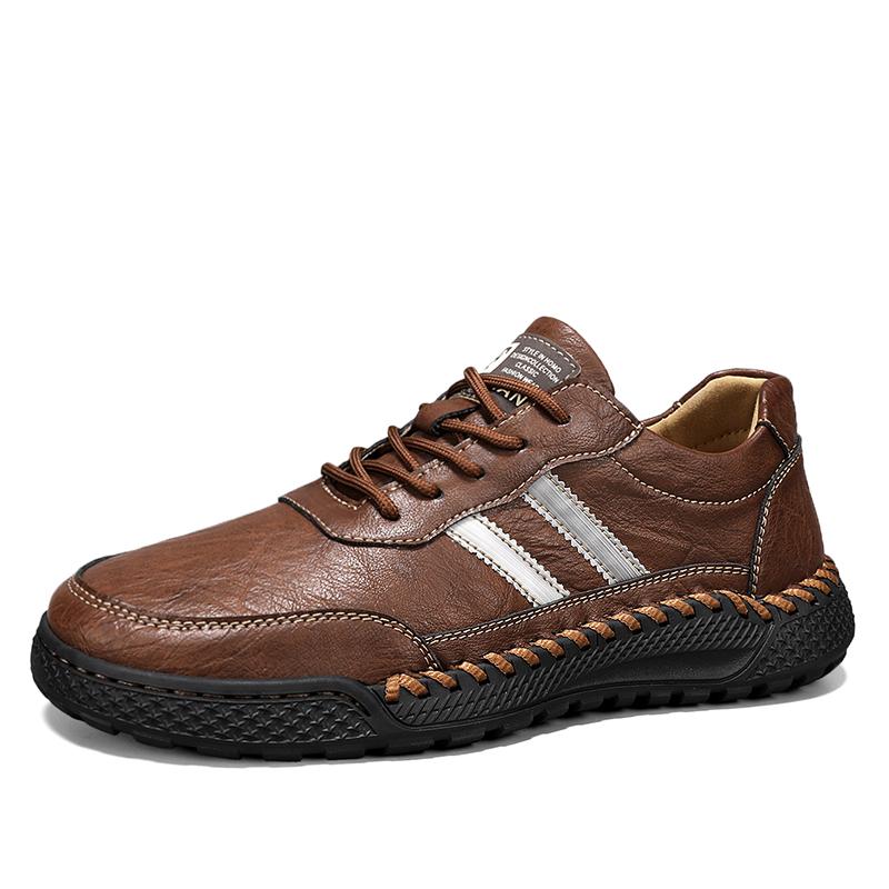 Neuer Stil Herren Atmungsaktive Wanderschuhe Herren Büro-Ballerinas Leder Freizeit-Slipper Herren Mokassin Bequeme Fahrschuhe