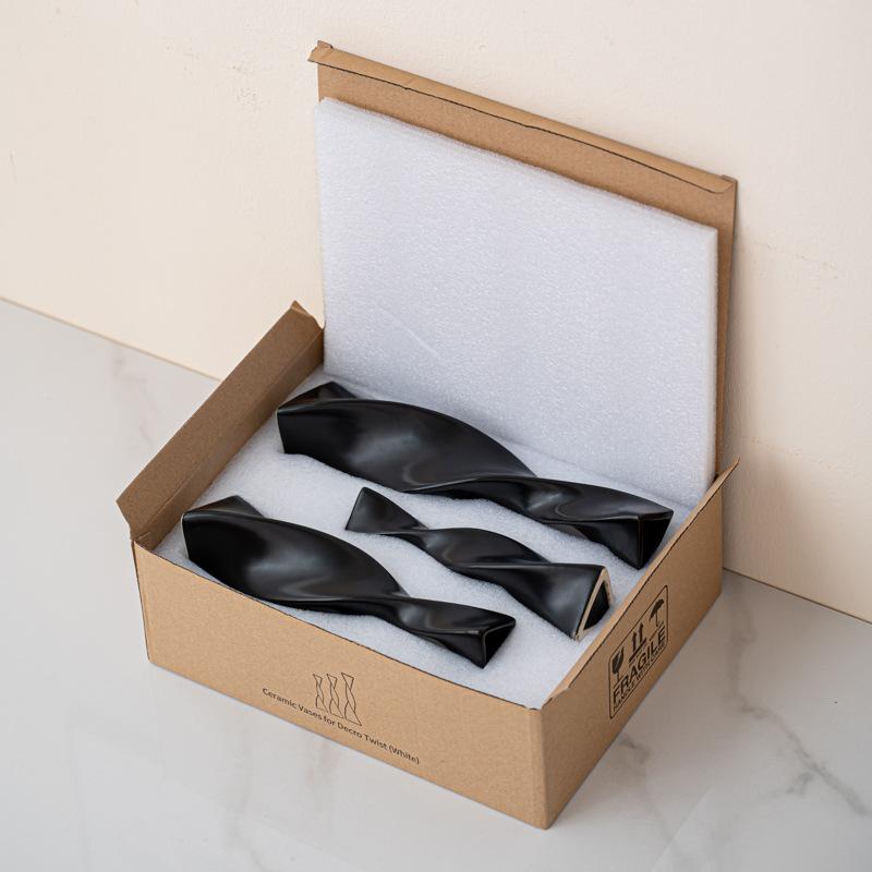 Simplicity, Black and White Color, Ceramic Vase, Three Piece Set, Ornament, Living Room Flower Arrangement, Dried Flower Vase, Home Soft Decoration