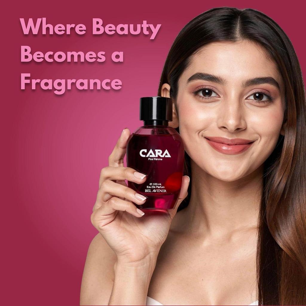 Bel Avenir CARA Long Lasting Perfume for Women | Office, Party and Date Night Fragrance | Gift for Wife, Girlfriend & Her | Sweet Floral Notes