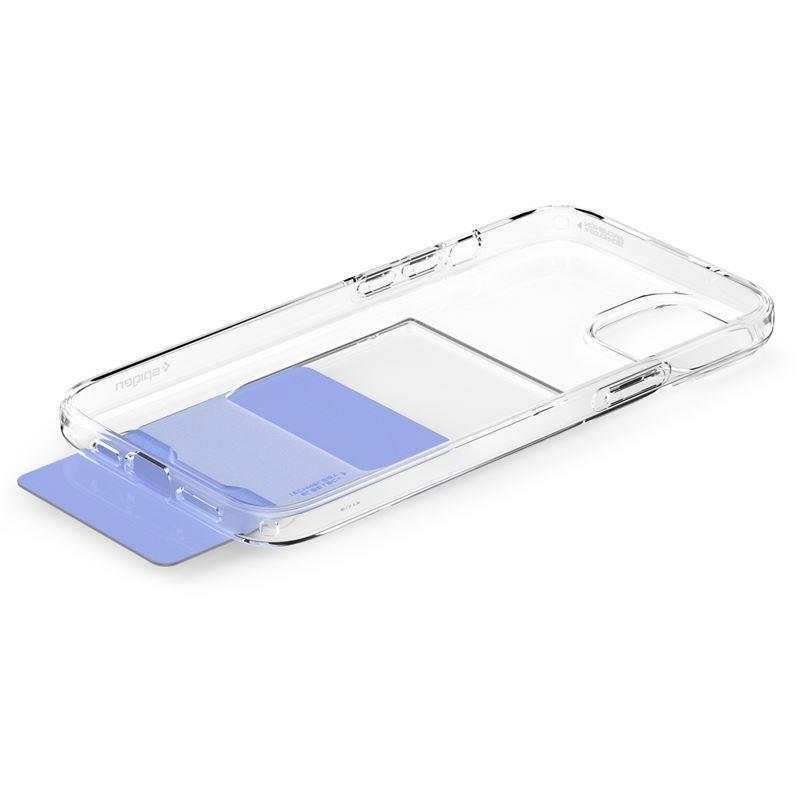 Spigen Crystal Clear pouzdro se slotem na karty pro iPhone 15 Plus - Průhledné