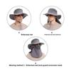 UV Protection Removable Visor Hat Removable Neck Flap Bucket Hat Summer Fisherman Cap  Hiking