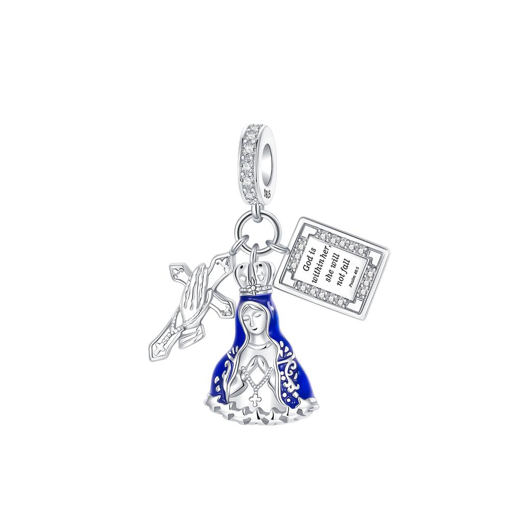 Copper Metal Halloween series Skeleton Madonna Pendant Bead Component High Quality Fine Jewelry Bead Components Designed For Authentic Original