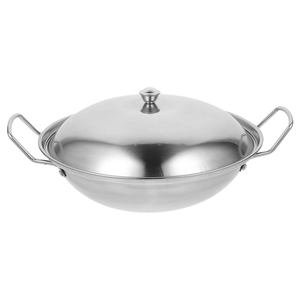 Pot Stove with Lid Cooking Pan Pasta Pots Kitchen Accessory Wok Stainless Steel Cookware Daily Use Home