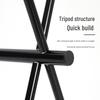 Portable Double-Layer Camping Storage Rack and Folding Lamp Stand