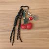 Anti-Lost Cherry Shaped Bag Pendant Girl Heart Tennis Racket Key Chain  Home Decor