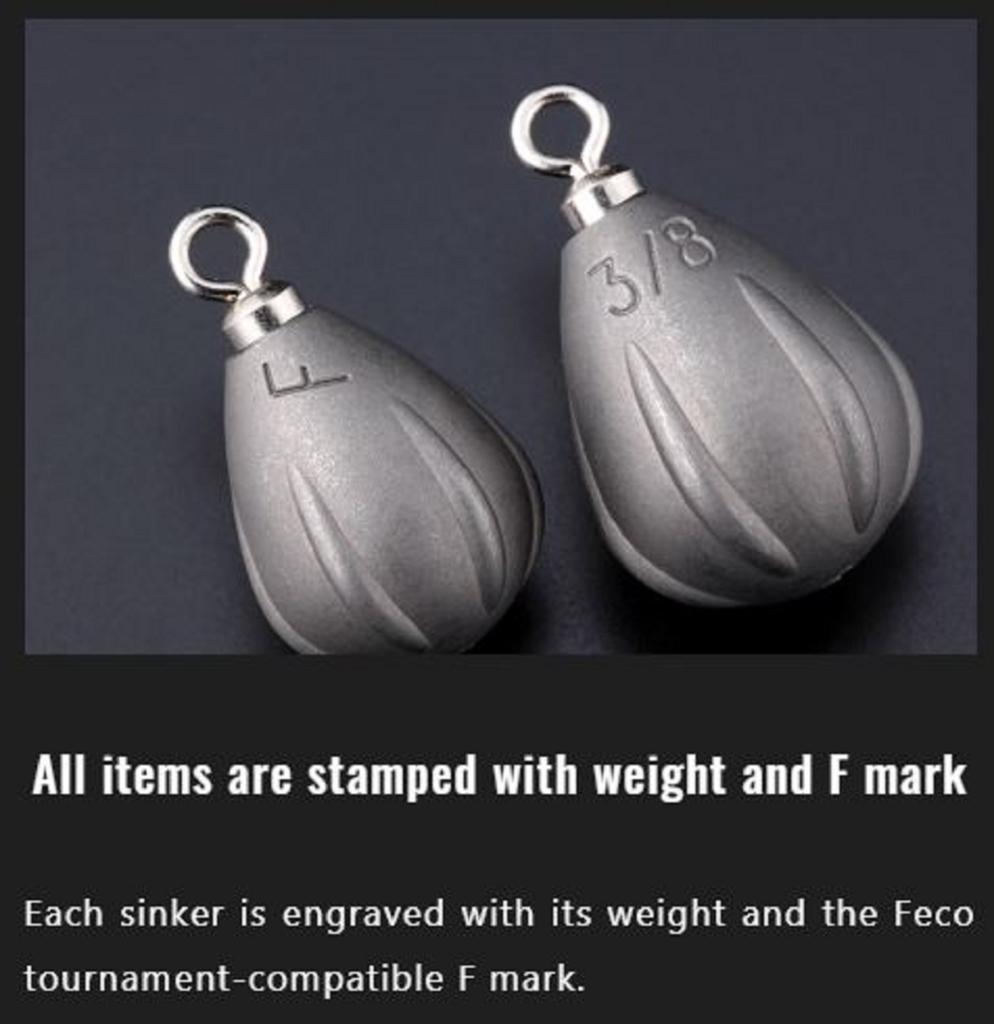 Jackall Tungsten Teardrop Round Eye Sinker Size 7.0 Grams (1563)