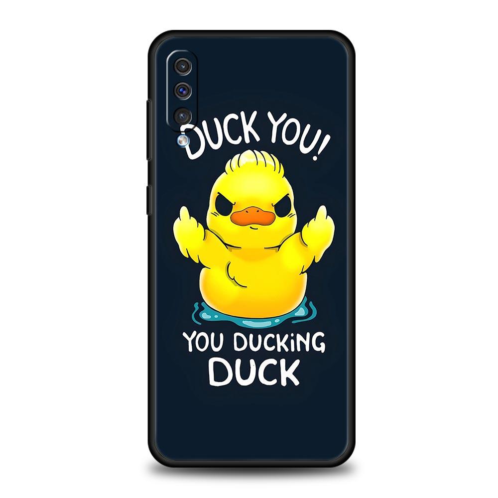 Cartoon Duck Phone Case for Samsung Galaxy A56 A36 A26 A16 A34 A24 A42 A22 A20 A12 A40 A30 A10 5G Soft TPU Cover Shell Funda Bag
