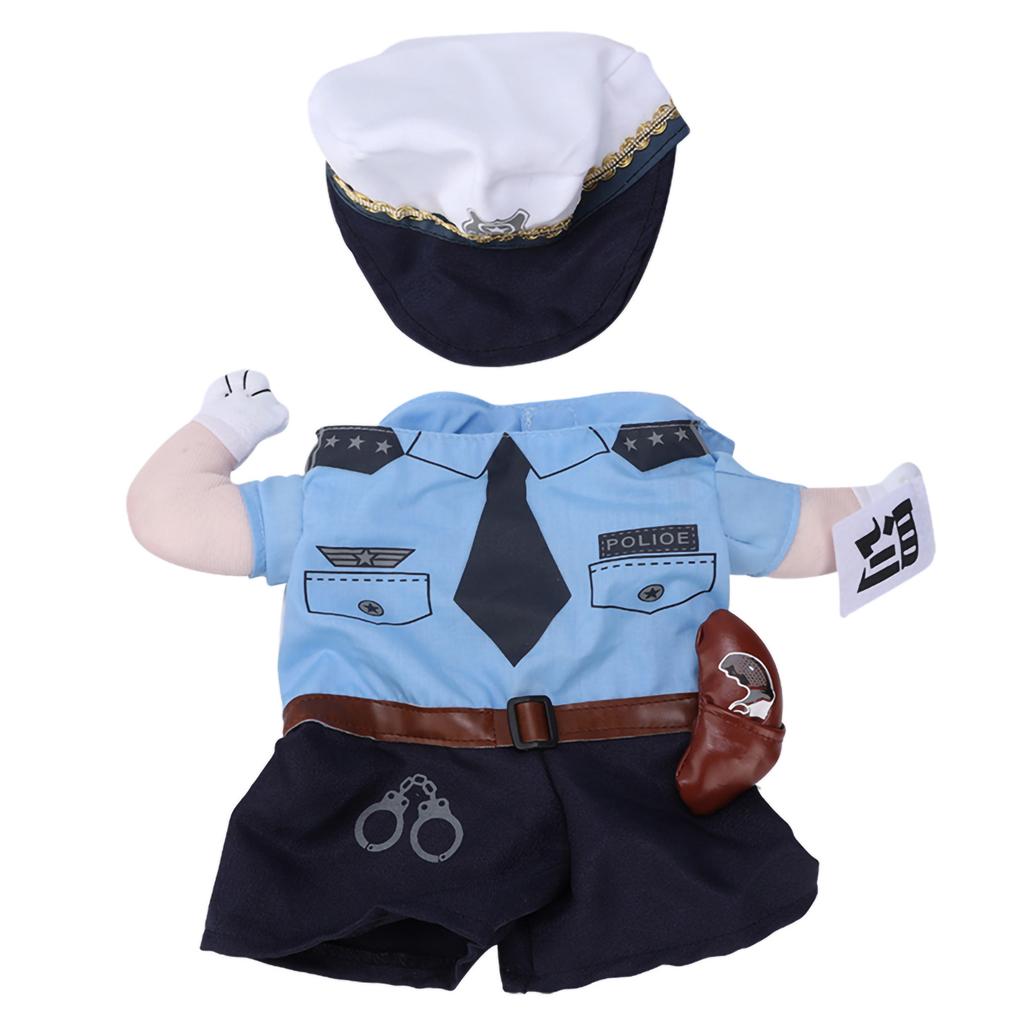 Polyester Sladký mazlíček Halloweenské oblečení Pokuta Policie Vzpřímený kostým Převlek pro kočky psy(S)
