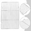 L*Stainless Steel Mat Net Grid Shape Rectangle Grill Grilling Mesh Net BBQ Tools