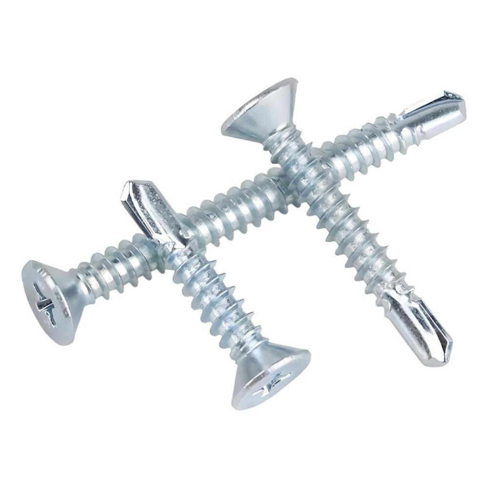 500g M4.2 Self-Drilling Screws Length 13-50mm Countersunk Head Self-Tapping Screws Quick Tapping Dovetail Wire Drilling Screw