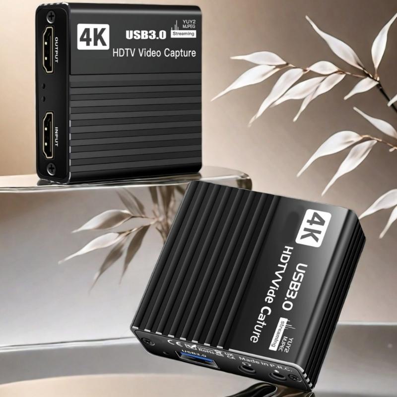 Video Capture Card 1080p 60fps Capture Device Aluminum 4K Adapter For Console Recording Live Broadcast Monitor Display