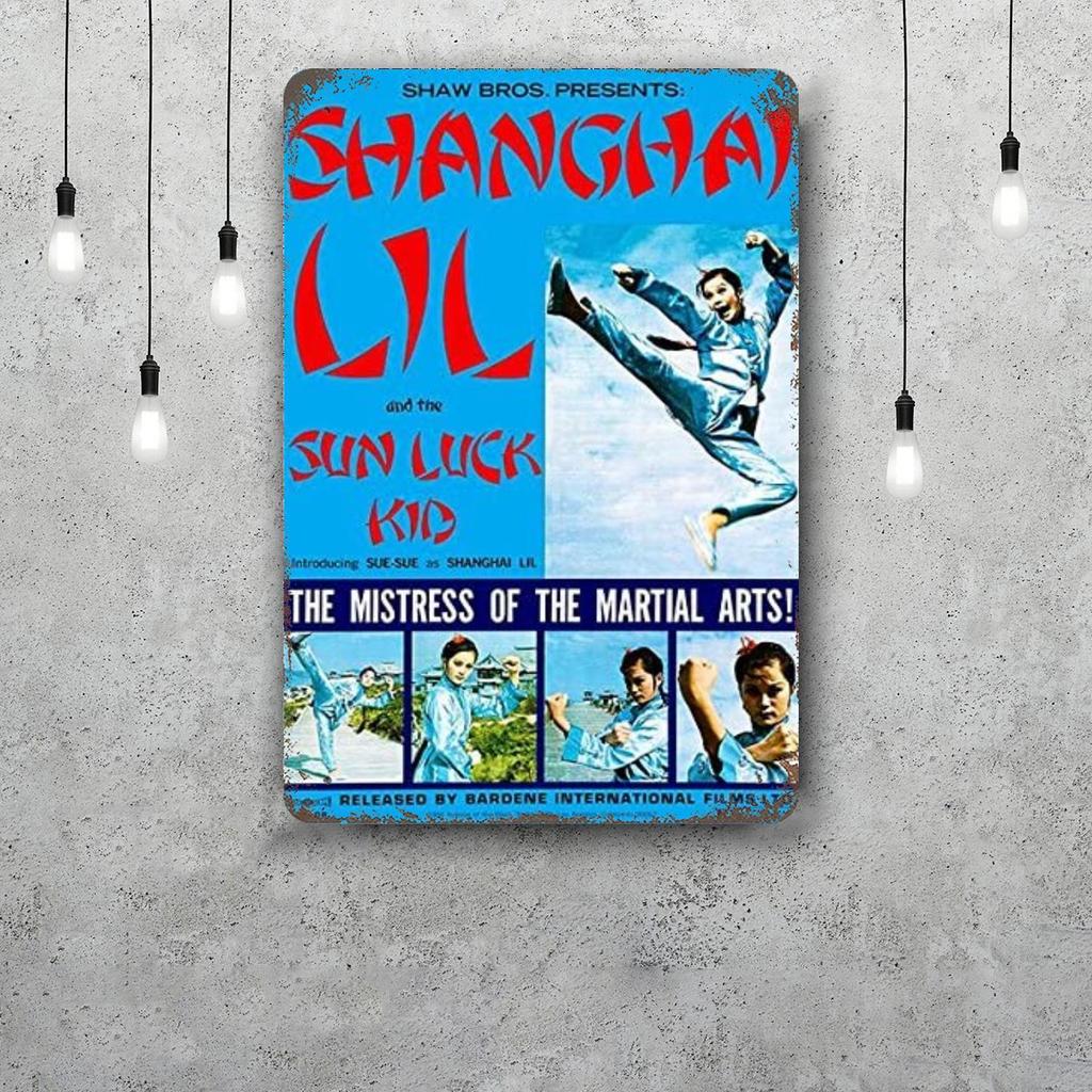 shanghai Vintage Tin Sign Home Decor Wall Decor Art Wall Mural Room Decoration Decor Retro Metal Sign Plate Bar Posters
