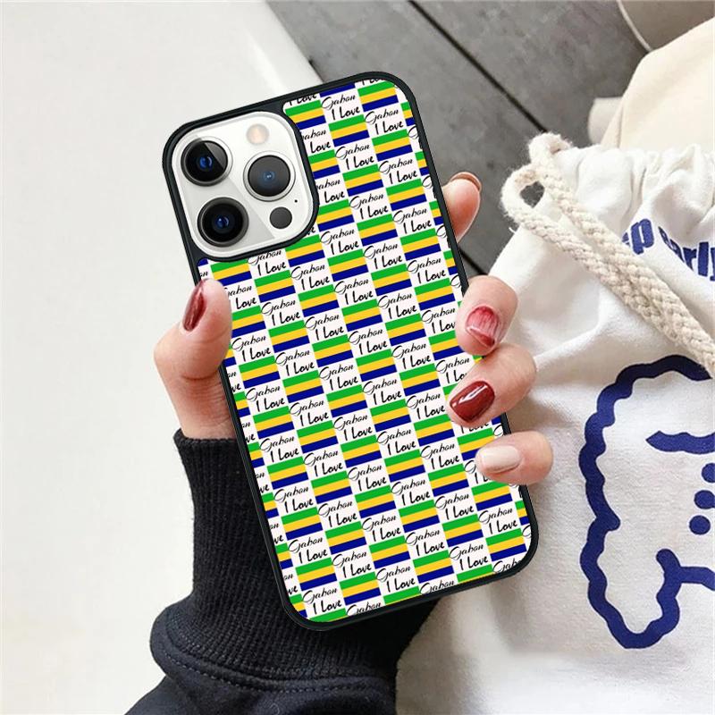 

Gabon Gabonese Flag Phone Case For iPhone 17 Air 15 16 Cover 11 13 14 Pro Max 12 Plus Max Fundas iPhone 17pro max