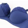 Thin Mold Cup Bra Women's Plus Size Push Up Sexy Floral Lace Full Gathering Effect Coverage Underwired Padded Supportive Everyday for Heavy