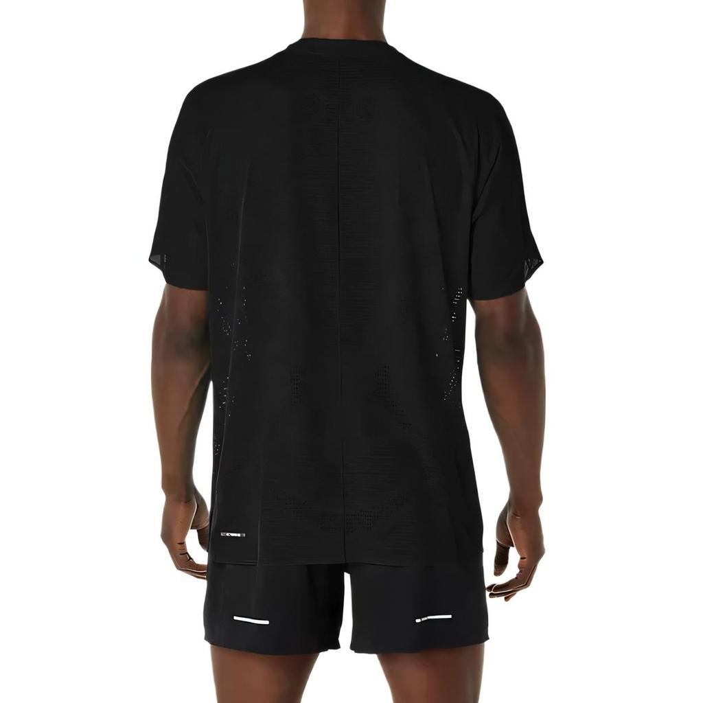 Asics Metarun Logo Comfortable Breathable Round Neck Raglan Short Sleeve T-Shirt Men Tops Black 2011D286-001
