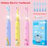 Kids Sonic Electric Toothbrush Cartoon with Colorful LED Light IPX7 Waterproof Rechargeable Overall Clean Teeth Oral Care Toothbrush
